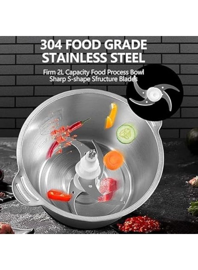 JAMAKY Food Chopper, 3.0L Capacity, 300W, 18000RPM, 420 Stainless Steel 4-Leaf Blades, 4 Gears & 4 Speeds, Model JMK8102 - Image 2